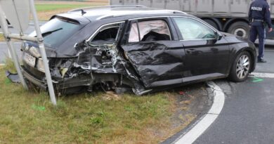 Verkehrsunfall im Bereich Olsach Verkehrsunfall im Bereich Olsach